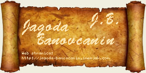 Jagoda Banovčanin vizit kartica